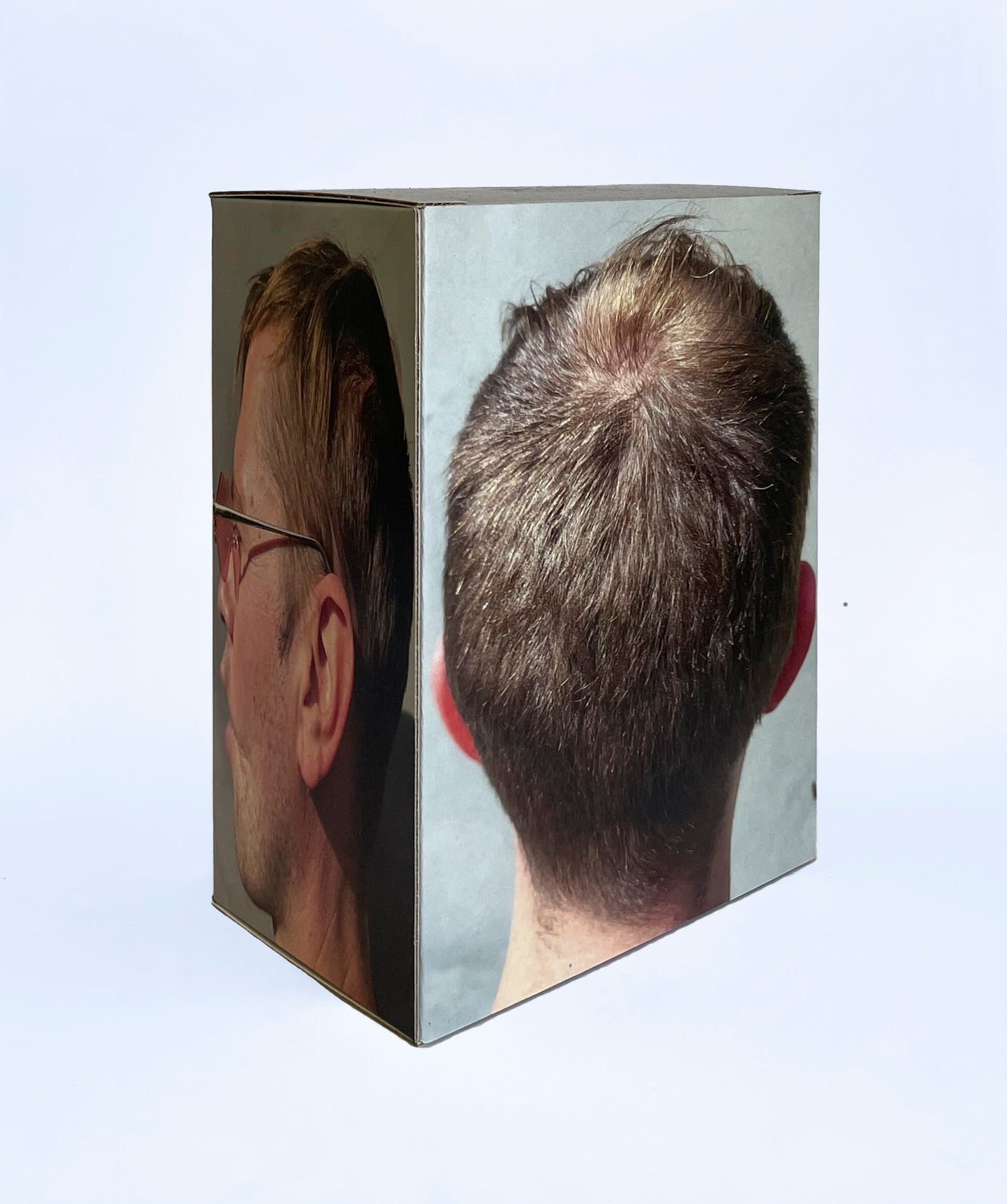 oyster mushroom grow kit box with a head